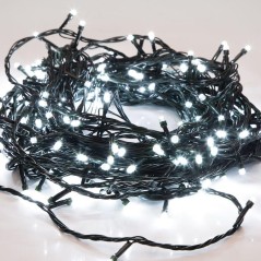 Гирлянда светодиодная "Твинкл Лайт" 6м 40LED бел. 5.1Вт 220-240В IP20 с контроллером 8 режимов провод ПВХ темн. зел. Neon-Night 