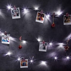 Гирлянда светодиодная "Твинкл Лайт" 6м 40LED бел. 5.1Вт 220-240В IP20 с контроллером 8 режимов провод ПВХ темн. зел. Neon-Night 