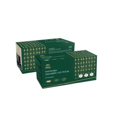 Гирлянда светодиодная "Роса "Светодиодный дождь" 3х2м LED тепл. бел. 12Вт IP20 USB+пульт управления с крючками для крепления Neo