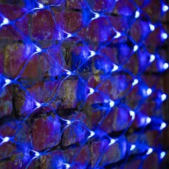 Гирлянда светодиодная "Сеть" 2х1.5м 288LED син. 24Вт 230В IP65 свечение с динамикой провод ПВХ прозр. Neon-Night 215-043
