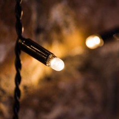 Гирлянда светодиодная "Дождь" 2х6м 768LED тепл. бел. 70Вт 230В IP65 постоян. свечение провод черн. Neon-Night 235-376