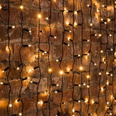 Гирлянда светодиодная "Дождь" 2х6м 768LED тепл. бел. 70Вт 230В IP65 постоян. свечение провод черн. Neon-Night 235-376