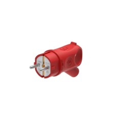 Вилка угловая MultiSet 2К+З 16А 250В IP44 каучук красн. SE MST1402RD