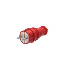 Вилка прямая MultiSet 2К+З 16А 250В IP44 каучук красн. SE MST4401RD