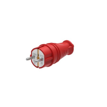 Вилка прямая MultiSet 2К+З 16А 250В IP44 каучук красн. SE MST4401RD