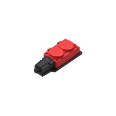 Колодка удлинителя 2-м MultiSet 2К+З 16А 250В IP44 каучук красн. SE MST4122RD