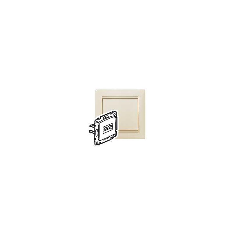 Розетка компьютерная + телефонная 2-м СП Valena RJ45 + RJ11 кат.6 UTP механизм сл. кость (DIY-упак.) Leg 695329 Розетка компьютерная + телефонная 2-м СП Valena RJ45 + RJ11 кат.6 UTP механизм сл. кость (DIY-упак.) Leg 695329