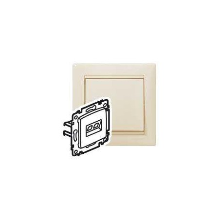 Розетка компьютерная + телефонная 2-м СП Valena RJ45 + RJ11 кат.6 UTP механизм сл. кость (DIY-упак.) Leg 695329
