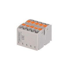 Блок распределительный зажим push-in 10 точек подключения 25кв.мм сер. DKC DTP1-010-04SPUG