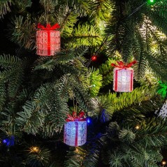 Фигура светодиодная "Новогодний подарок" 1LED RGB 0.1Вт IP20 на подставке элементы питания 3хAG13(LR44) (в компл.) Neon-Night 50