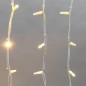 Гирлянда светодиодная "Айсикл" (бахрома) 4х0.6м 128LED тепл. бел. 10Вт 230В IP67 эффект мерцания провод каучук бел. (нужен шнур 