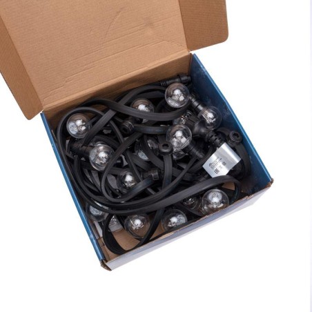 Гирлянда светодиодная "LED Galaxy Bulb String" 10м 6х30LED мультиколор 25Вт 220-240В IP65 соединяемая провод каучук черн. Neon-N