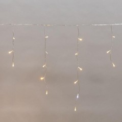 Гирлянда светодиодная "Айсикл" (бахрома) 10х0.6м 238LED тепл. бел. 5.1Вт 230В IP44 эффект мерцания провод прозр. Neon-Night 255-