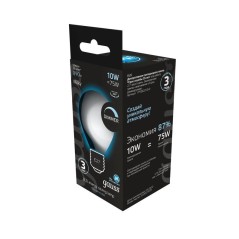 Лампа светодиодная филаментная Black Filament 10Вт A160 грушевидная матовая 4100К нейтр. бел. E27 890лм диммир. GAUSS 179202210-