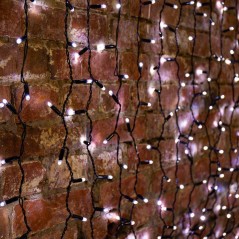 Гирлянда светодиодная "Светодиодный Дождь" 2х1.5м 300LED бел. 23Вт 230В IP65 эффект мерцания провод черн. (нужен шнур питания 30