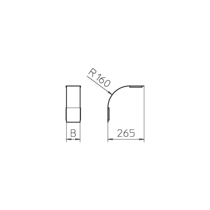 Крышка внешнего вертикального угла 90град. 200мм DBV 35 200 F FS OBO 7130772