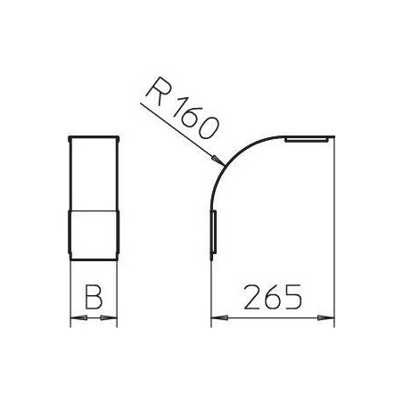 Крышка внешнего вертикального угла 90град. 200мм DBV 35 200 F FS OBO 7130772