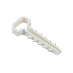 Дюбель-хомут для плоского кабеля PCD-F 05х10-45-100WH PA6.6 Jazzway (уп.100шт) 5054929