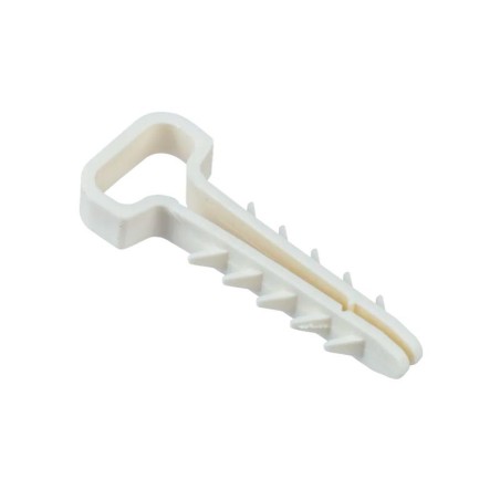 Дюбель-хомут для плоского кабеля PCD-F 05х10-45-100WH PA6.6 Jazzway (уп.100шт) 5054929
