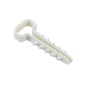 Дюбель-хомут для плоского кабеля PCD-F 05х10-45-100WH PA6.6 Jazzway (уп.100шт) 5054929