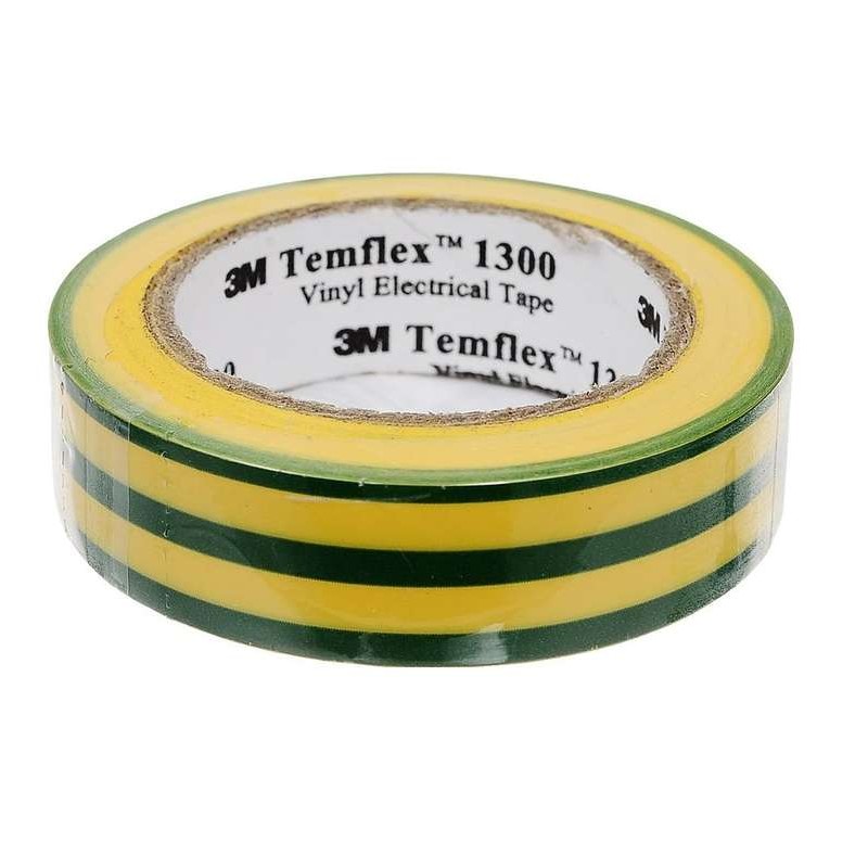Изолента ПВХ 15мм Temflex 1300 желт./зел. (рул.10м) 3М 7100081324 Изолента ПВХ 15мм Temflex 1300 желт./зел. (рул.10м) 3М 7100081324