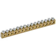 Шина нулевая сечение 6х9 15 отв. TEKFOR IEKTF-KP00D-SN-15