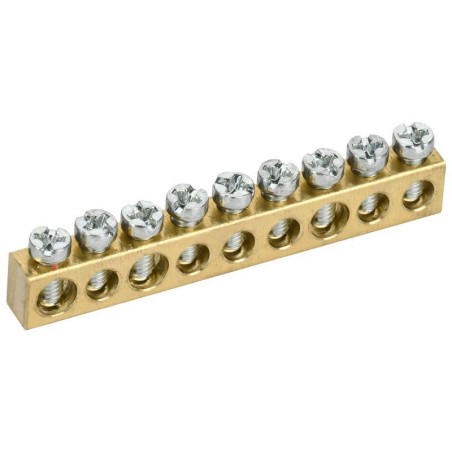 Шина нулевая сечение 6х9 9 отв. TEKFOR IEKTF-KP00D-SN-09