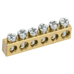 Шина нулевая сечение 6х9 6 отв. TEKFOR IEKTF-KP00D-SN-06