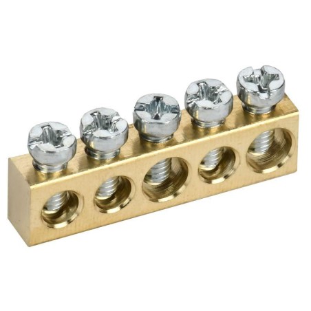 Шина нулевая сечение 6х9 5 отв. TEKFOR IEKTF-KP00D-SN-05