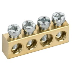 Шина нулевая сечение 6х9 4 отв. TEKFOR IEKTF-KP00D-SN-04