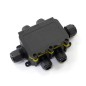 Коробка распределительная ОП с откидной крышкой 131х95х37 6-вводная IP68 ПА66 40А 450В d3.5-12мм черн. Промрукав Промрукав PR08.