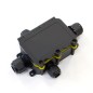 Коробка распределительная ОП с откидной крышкой 131х95х37 4-вводная IP68 ПА66 40А 450В d3.5-12мм черн. Промрукав Промрукав PR08. Коробка распределительная ОП с откидной крышкой 131х95х37 4-вводная IP68 ПА66 40А 450В d3.5-12мм черн. Промрукав Промрукав PR08.