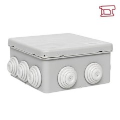 Коробка уравнивания потенциалов КУП-030-014 с крышкой наружная (100х100х50) для прямого монтажа 10 мембр. вводов сер. IP55 EKF p