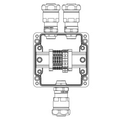 Корпус взрывозащищенный 120х120х90мм 1Ex e IIC T5 Gb IP66Ex tb IIIB T95град.C Db GRP DKC 1231.031.19.02Y