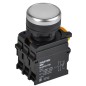 Кнопка d22мм 1НО+1НЗ с подсветкой и фиксацией бел. MASTER IEK MI-BT60-11TD-3-11-K01