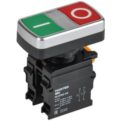 Кнопка "I-O" d22мм 1НО+1НЗ без подсветки MASTER IEK MI-BT60-11R-3-21-K51