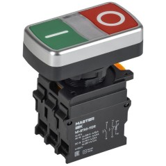 Кнопка "I-O" d22мм 1НО+1НЗ с подсветкой MASTER IEK MI-BT60-11DR-3-11-K51