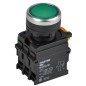 Кнопка d22мм 1НО+1НЗ с подсветкой зел. MASTER IEK MI-BT60-11D-3-12-K06