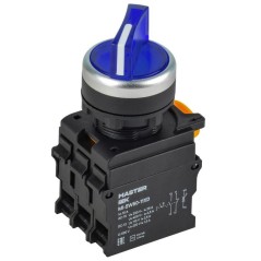 Переключатель 2 полож. 1НО+1НЗ с подсв. син. MASTER IEK MI-SW60-11XD-3-14-2-K07