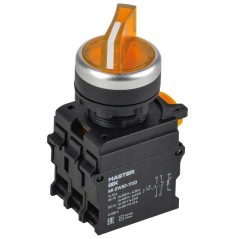 Переключатель 2 полож. 1НО+1НЗ с подсв. желт. MASTER IEK MI-SW60-11XD-3-14-2-K05