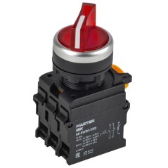 Переключатель 2 полож. 1НО+1НЗ с подсв. красн. MASTER IEK MI-SW60-11XD-3-14-2-K04