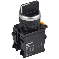 Переключатель 2 полож. 1НО+1НЗ возв. черн. MASTER IEK MI-SW60-11X22-3-24-2-K02