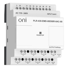 Модуль расширения входов выходов 8 DI 8 RO 220В AC ПЛК 430 ONI PLR-430-EMD-08D08R-0AC-00