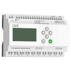 Модуль ЦПУ 4 DI 12 UI (0-10 В/DI) 8 RO 2 TO 24В DC с Ethernet портом с экраном ПЛК 430 ONI PLC-430-CPU-16U10S-1DC-00