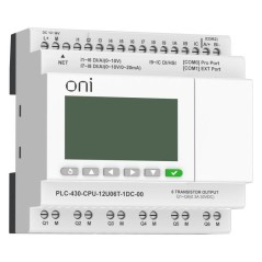 Модуль ЦПУ 4 DI 6 UI (0-10 В/DI) 2 UI (0-10 В/0-20 мА/DI) 6 TO 24В DC с Ethernet портом с экраном ПЛК 430 ONI PLC-430-CPU-12U06T
