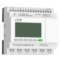 Модуль ЦПУ 4 DI 6 UI (0-10 В/DI) 2 UI (0-10 В/0-20 мА/DI) 6 RO 24В DC с Ethernet портом с экраном ПЛК 430 ONI PLC-430-CPU-12U06R