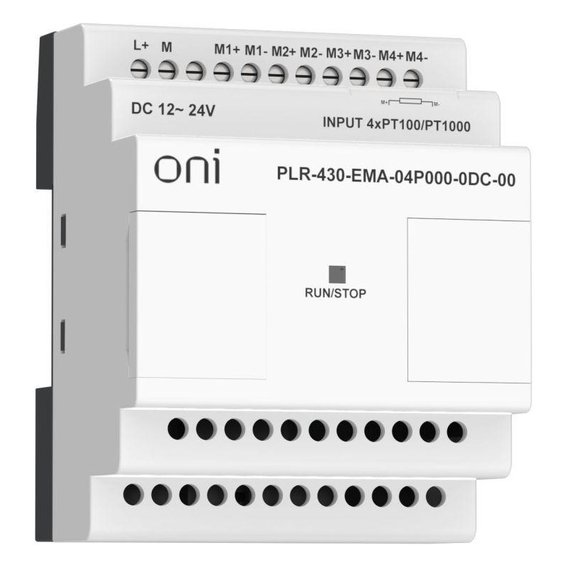 Модуль расширения входов выходов 4 входа Pt100/Pt1000 24В DC ПЛК 430 ONI PLR-430-EMA-04P000-0DC-00 Модуль расширения входов выходов 4 входа Pt100/Pt1000 24В DC ПЛК 430 ONI PLR-430-EMA-04P000-0DC-00