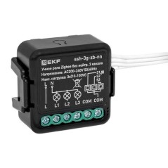 Реле в подрозетник 3-канальное без нейтрали Умное Zigbee Connect Select EKF ssh-3g-zb-nn