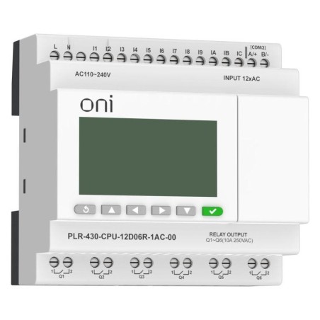 Модуль ЦПУ 12 DI 6 RO 220В AC с экраном ПЛК 430 ONI PLR-430-CPU-12D06R-1AC-00