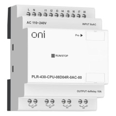 Модуль ЦПУ 8 DI 4 RO 220В AC без экрана ПЛК 430 ONI PLR-430-CPU-08D04R-0AC-00